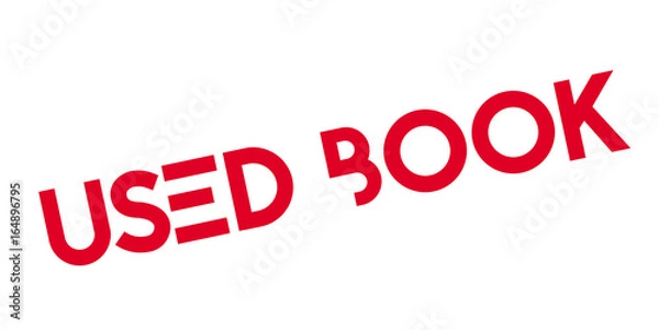 Fototapeta Used Book rubber stamp. Grunge design with dust scratches. Effects can be easily removed for a clean, crisp look. Color is easily changed.