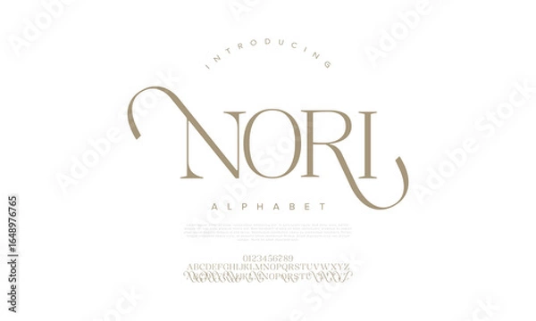 Obraz Nori Elegant Serif Typeface Alphabet