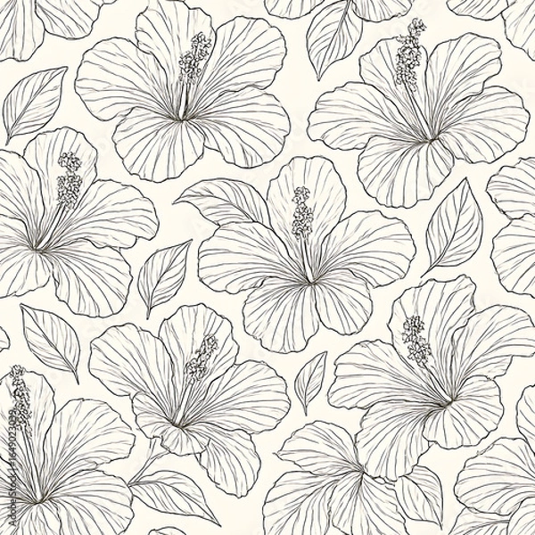 Fototapeta seamless pattern with flowers
