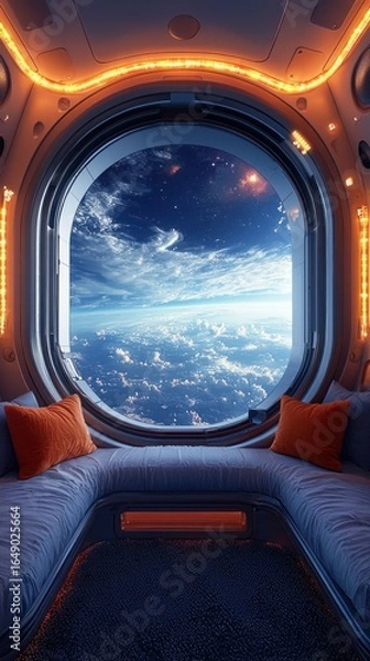 Obraz Space Station Relaxation: Breathtaking Earth View