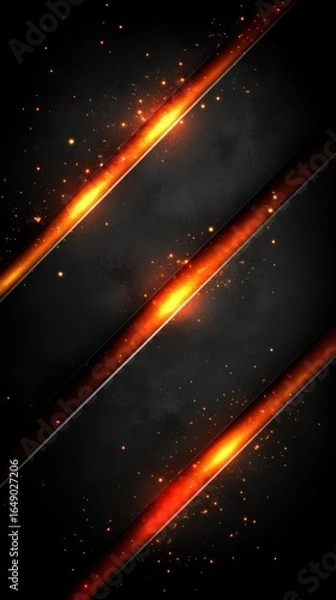 Obraz Fiery Glowing Lines Abstract Background