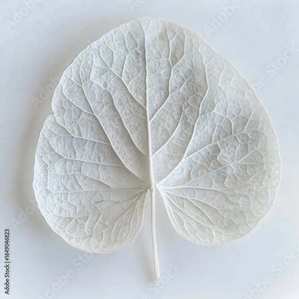 Fototapeta beautiful leaf on white background