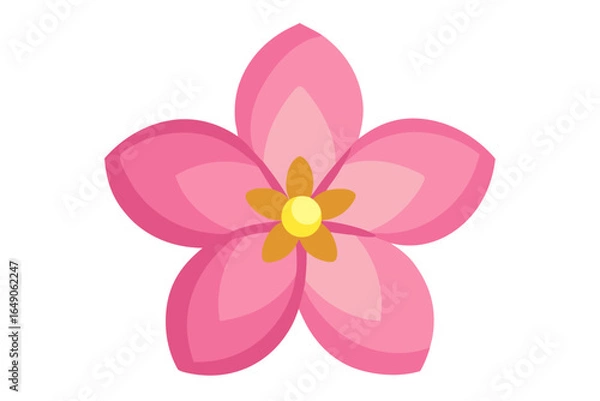 Obraz Pink flower vector illustration with a natural floral design, perfect for spring or summer cards