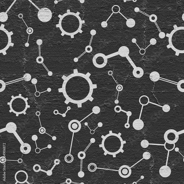 Fototapeta Creative tech symbols background