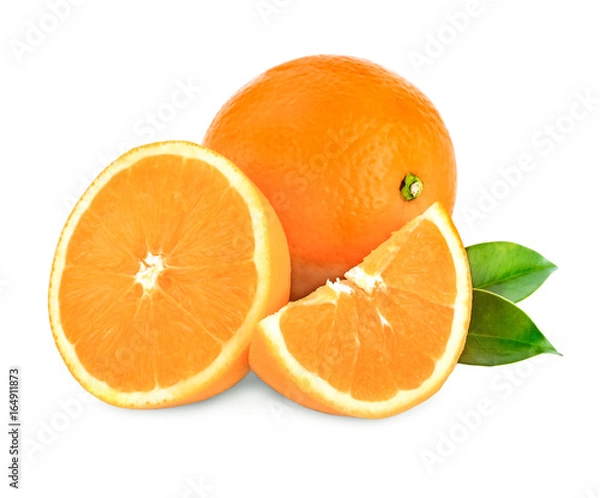 Obraz fresh orange isolated on white background