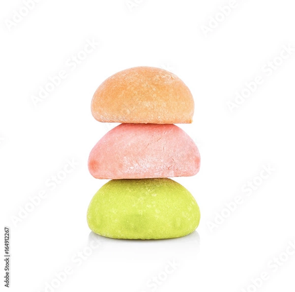 Obraz dessert mochi on white background