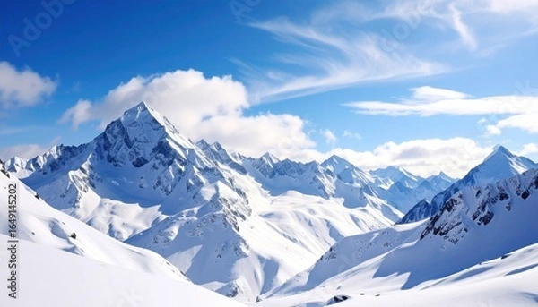 Obraz 【リアルな風景】夜の湖面に反射する雪山の風景画像