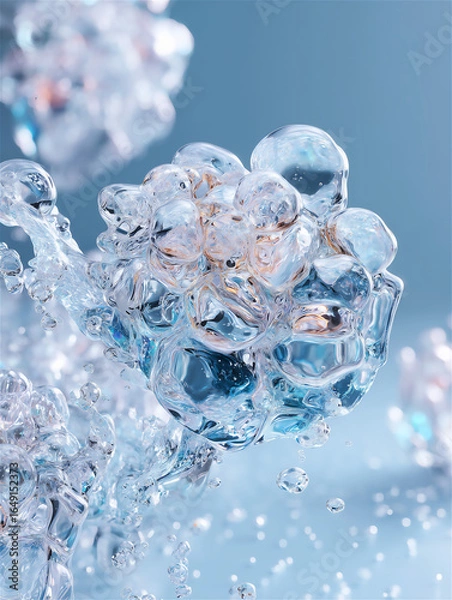 Fototapeta 丸い氷の粒の塊