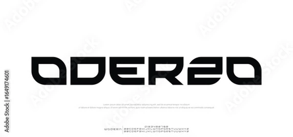 Fototapeta Oderzo modern stylish typography letter logo design