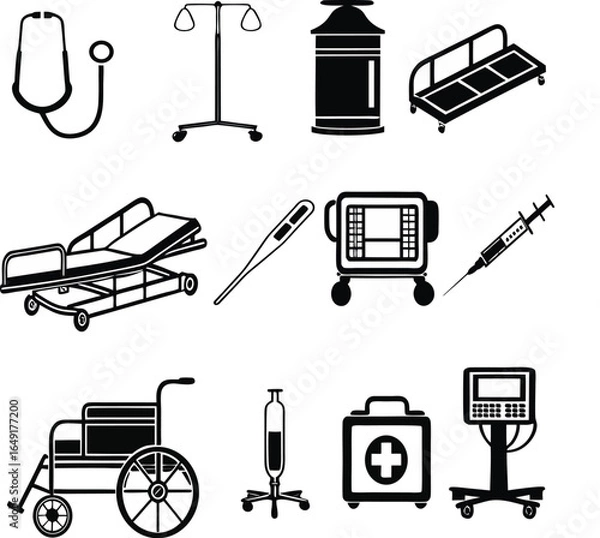 Obraz Hospital Icons Set