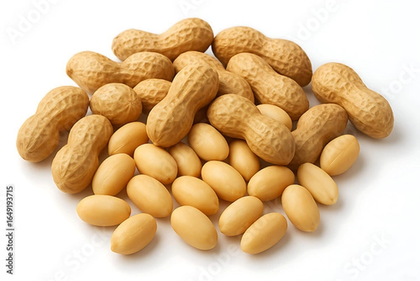 Obraz peanuts on white background