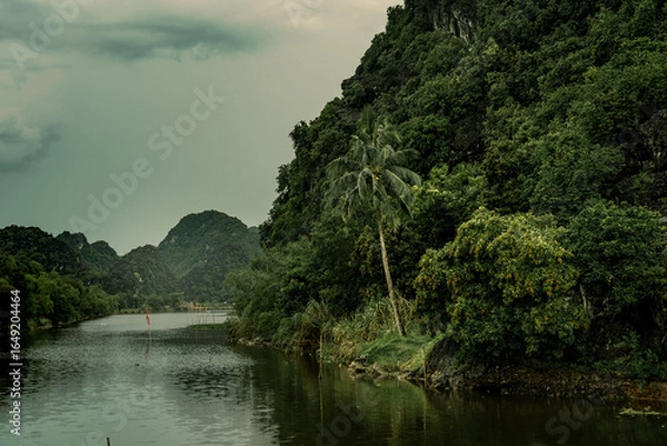 Fototapeta Landscape in Vietnam in Halong Bay. 