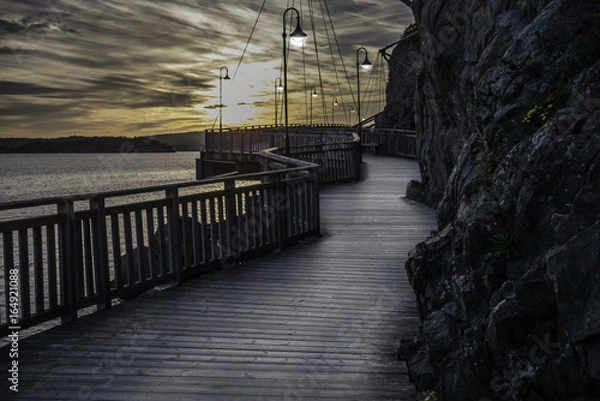 Fototapeta sunset in uddevalla