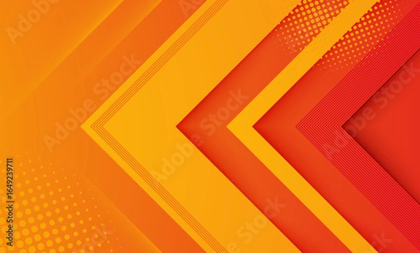 Fototapeta Abstract orange background with geometric patterns and modern vector design