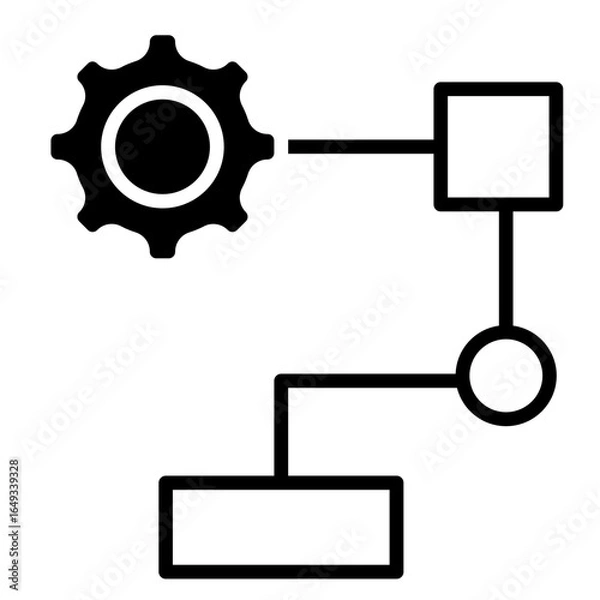 Fototapeta Workflow icon 