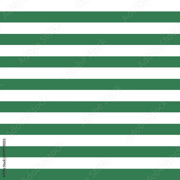 Obraz White and dark green bold horizontal stripe seamless pattern background