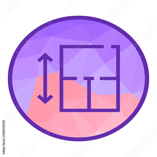 Obraz Swimming pool icon in modern geometric style. Ideal for summer, vacation, resort, recreation, spa, wellness, water activities, and architectural design projects