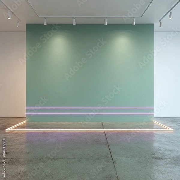 Obraz Minimalist gallery wall with light accents