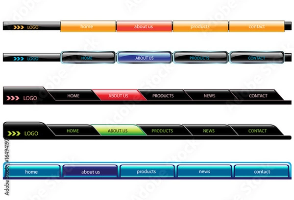 Fototapeta web site navigation templates