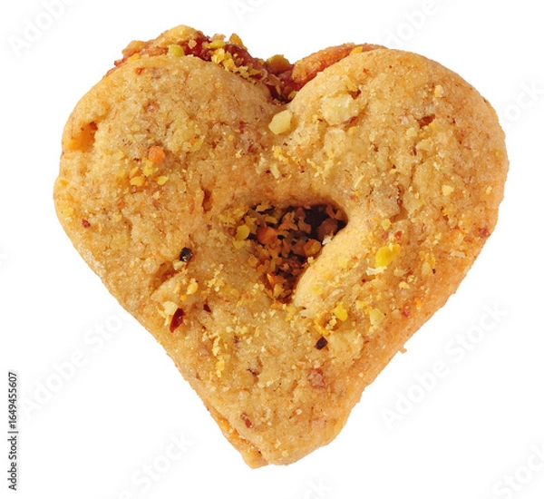 Obraz heart shaped cookie isolated