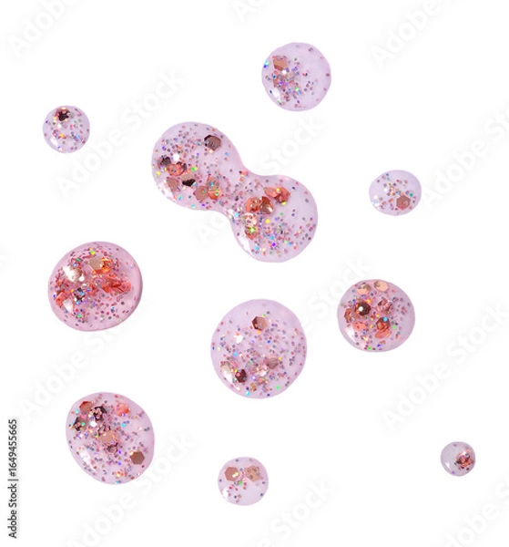 Obraz Nail polish drops isolated over white background