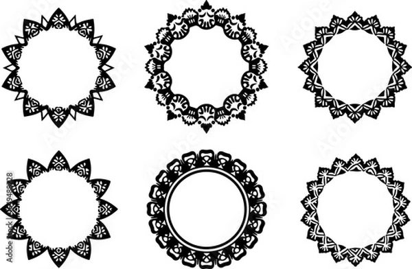Fototapeta "Intricate Mandala Vector Set – Ornamental Circular Floral Patterns" vector
