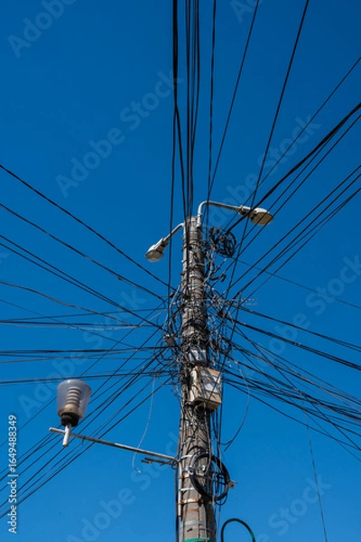 Obraz tangled fiber optic cables