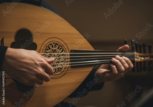Fototapeta Man Playing Oud
