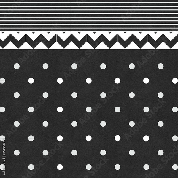Obraz Black white polka dot 