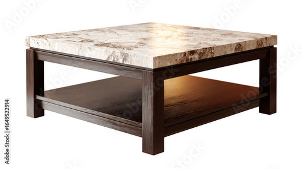 Fototapeta legant coffee table isolated over white, with clipping path