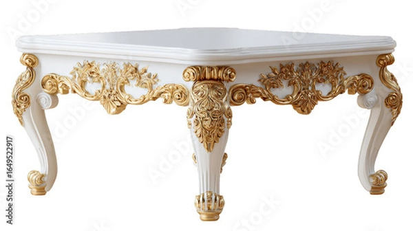 Fototapeta legant coffee table isolated over white, with clipping path
