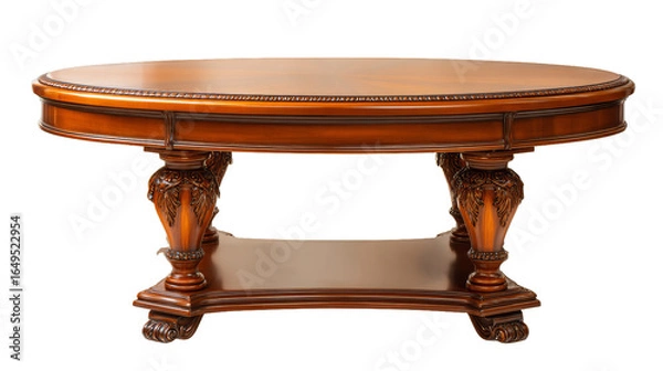 Fototapeta legant coffee table isolated over white, with clipping path