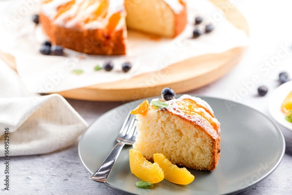 Obraz Apricot Pie. Powdered Sugar