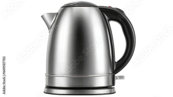 Fototapeta Electric stainless steel kettle isolated with clipping path on white background