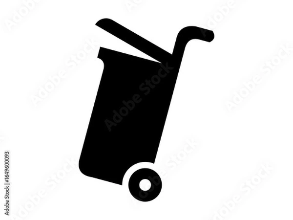 Obraz Trash Bin Icon Isolated on White Background, Vector Illustration for Delete and Recycle Concept