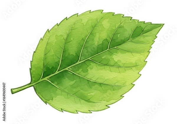 Obraz Emerald Watercolor Leaf