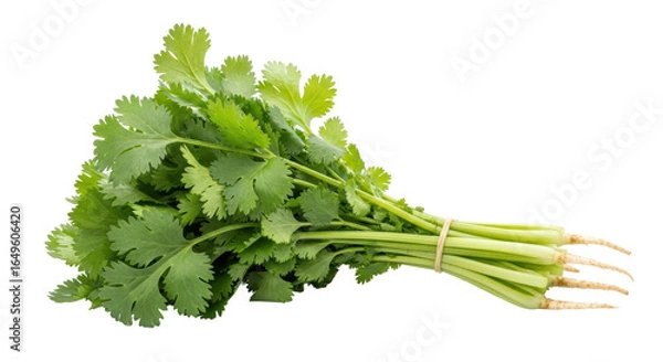 Fototapeta Isolated cilantro bunch