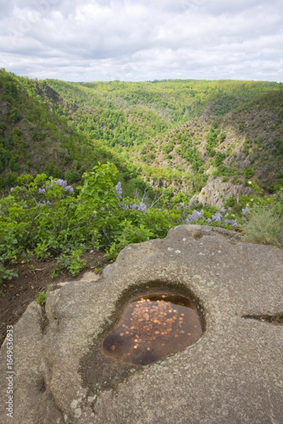 Obraz The legendary hoofprint of the king's daughter's horse can be seen at the Roßtrappe.