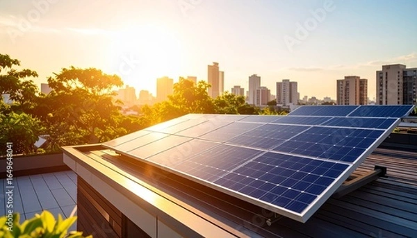 Fototapeta Solar Panel Farm – Wide View