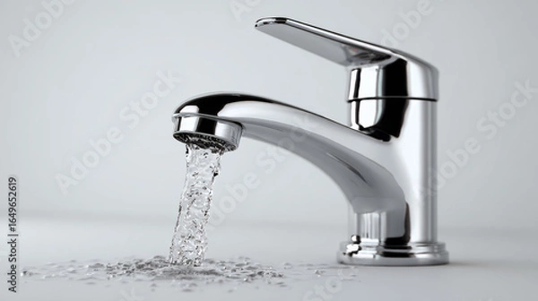 Fototapeta 3d sink pipe clog drain plumbing in bathroom