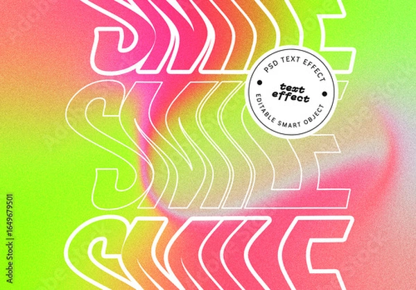 Obraz Wavy Gradient Text Effect