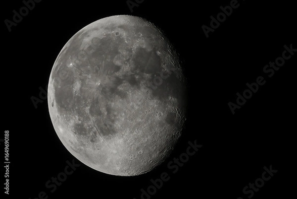 Obraz Cratered Silence: The Moon’s Rugged Face