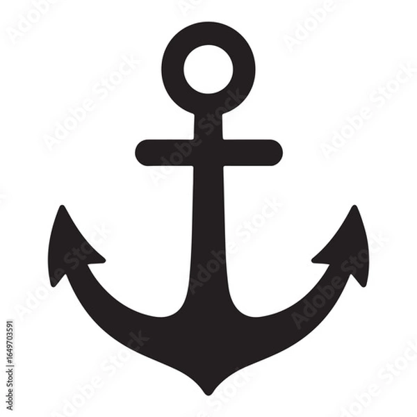 Obraz anchor vector silhouette illustration 