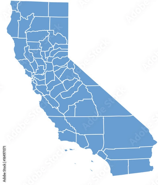 Obraz Mapa Kalifornii