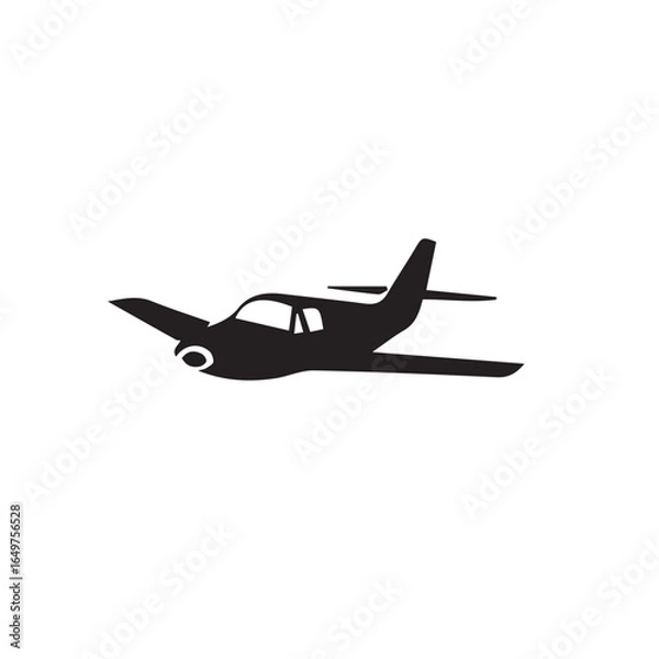 Obraz Vector illustration of an airplane flying through the sky, perfect for travel, aviation, and transport concepts