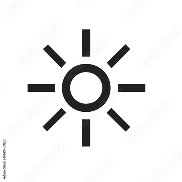 Obraz Magnifying glass over an abstract sun vector illustration