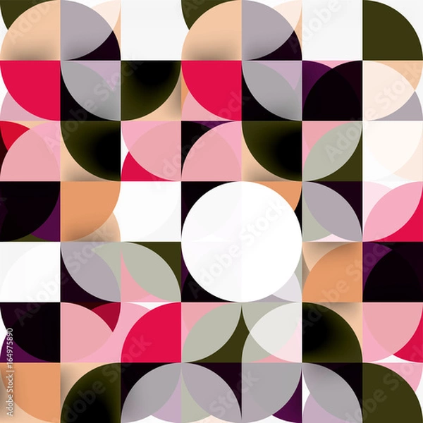 Fototapeta Modern geometrical abstract background circles