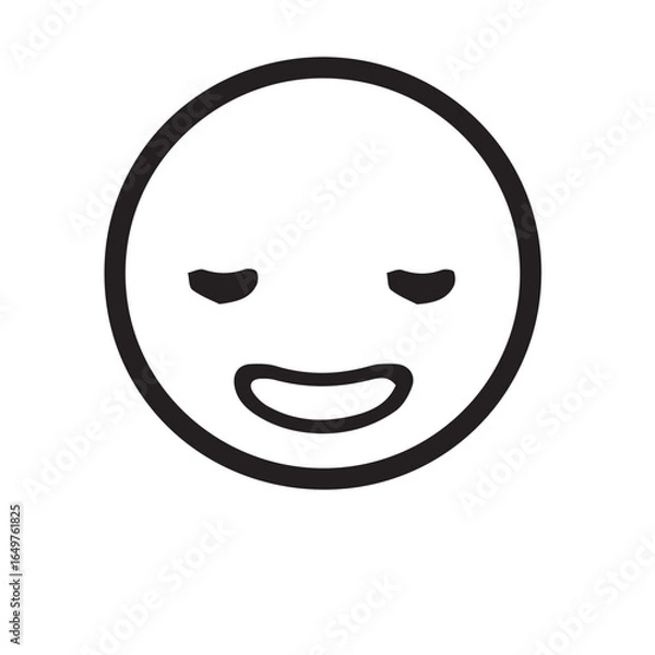 Obraz Happy smiling face vector icon illustration design