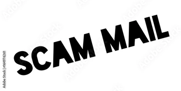 Fototapeta Scam Mail rubber stamp. Grunge design with dust scratches. Effects can be easily removed for a clean, crisp look. Color is easily changed.