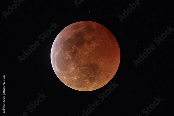Obraz Blood Moon Eclipse Over the Night Sky